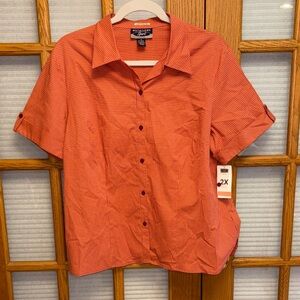 Notations Pink & Orange Checkered Blouse